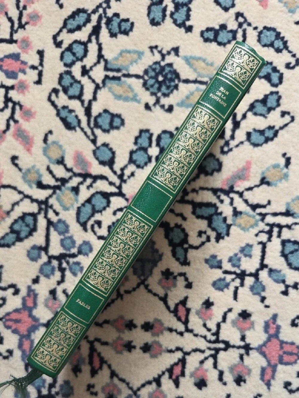 Livre Vintage Fables de La Fontaine Édition Reliée Or & Vert - Picture 3 of 6